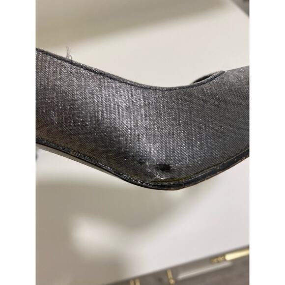 Stuart Weitzman slate gray silver shimmer evening heels pumps size 6 - Picture 8 of 12